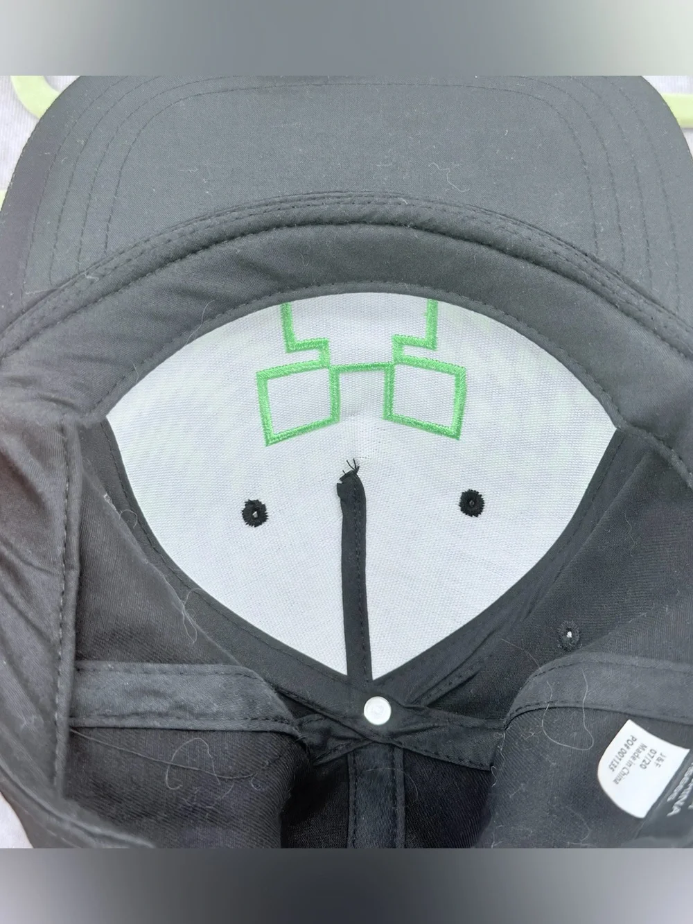 Kids Black & Green Creeper Graphic Snapback Hat